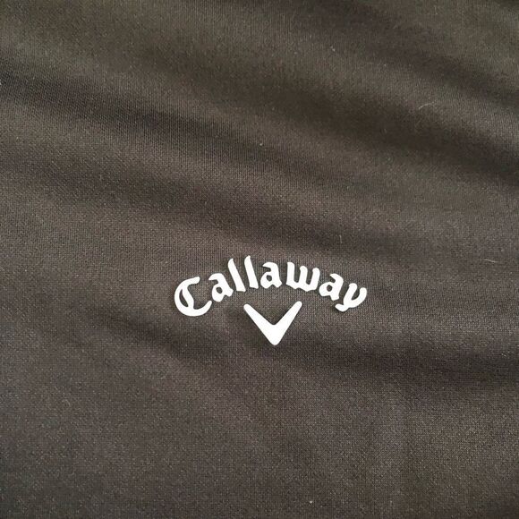 Callaway Golf 1/4 Zip Windbreaker Pocketed Jacket Black With Gray Mens Size XL - Picture 3 of 9